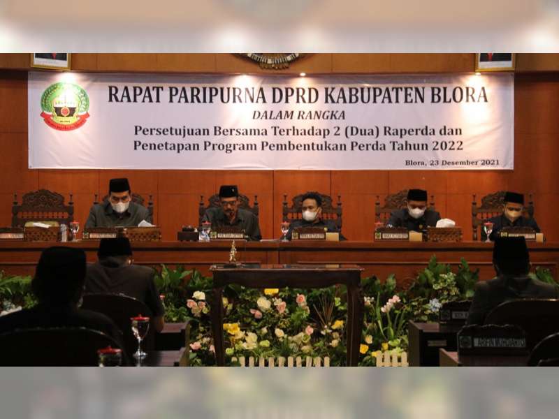 Pemerintah dan DPRD Blora Setujui Dua Raperda dan Tetapkan Propemperda 2022