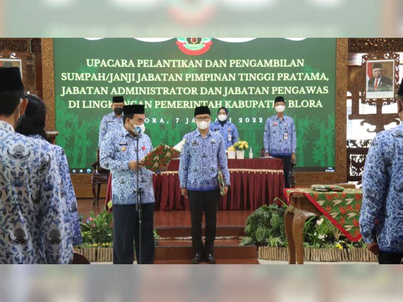 Lantik 176 Pejabat di Lingkungan Pemkab Blora, Ini Pesan Bupati