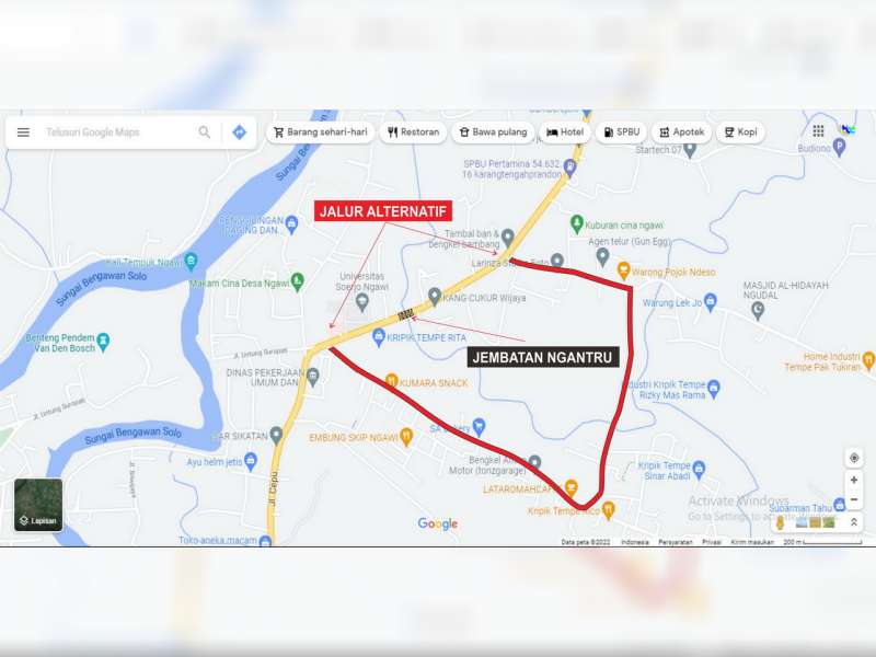 Jalan Nasional Bojonegoro-Ngawi Ditutup Total, Inilah Jalur Alternatif bagi Pengguna Jalan