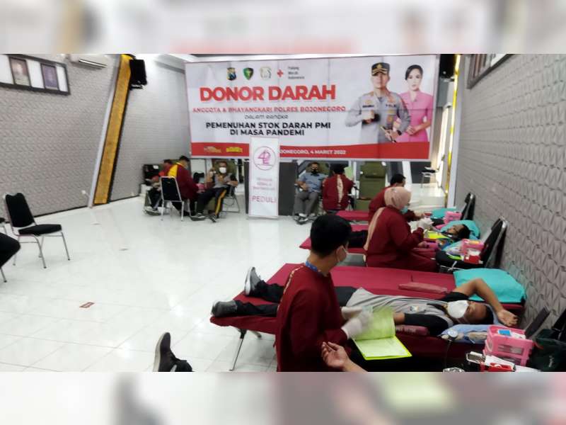 Jaga Ketersediaan Stok Darah, Polres Bojonegoro Gelar Donor Darah