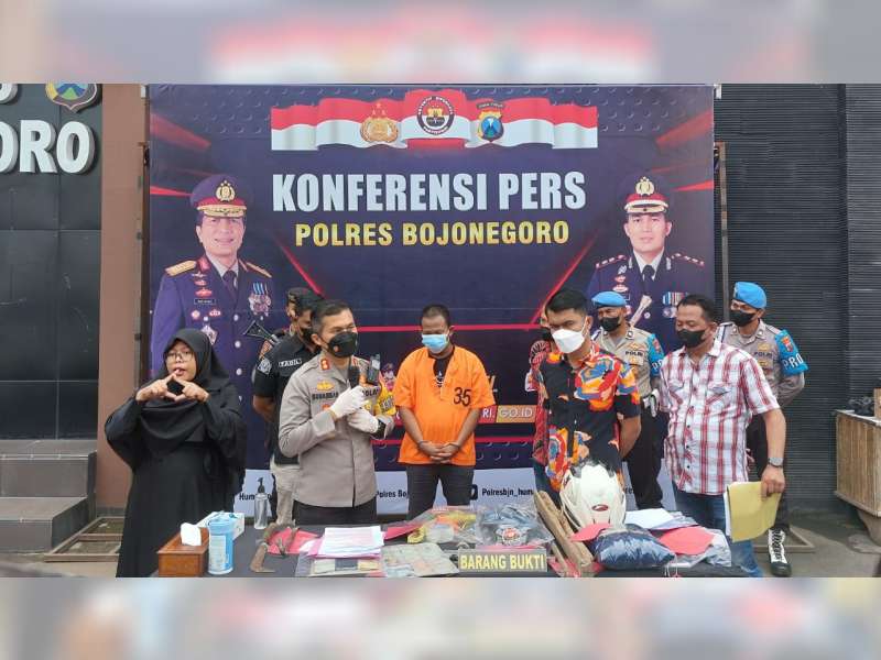 Polres Bojonegoro Tangkap Seorang Pemuda Spesialis Pencuri Perlengkapan Sound System Masjid