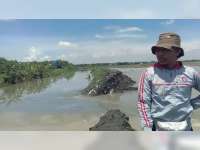 Tanggul Kali Pundung Kembar di Desa Karangdayu, Baureno, Bojonegoro Juga Jebol
