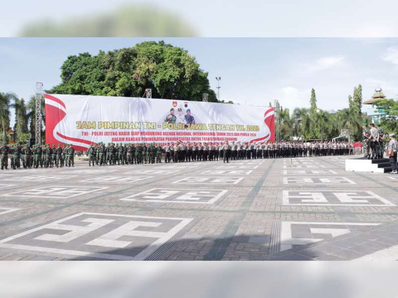Jelang Pemilu 2024, TNI Polri di Blora Gelar Apel Bersama