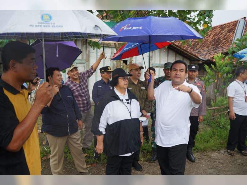 Hujan-hujanan, Menteri LHK dan Bupati Siapkan Kunjungan Kerja Presiden RI di Blora