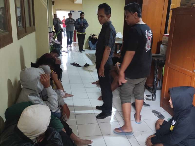 Polres Blora Amankan Puluhan Pemuda Konvoi Bawa Sajam
