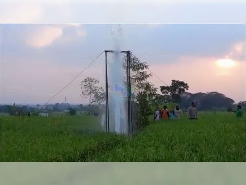 Semburan Air Bercampur Belerang di Desa Kunci, Bojonegoro Aman untuk Pengairan Pertanian