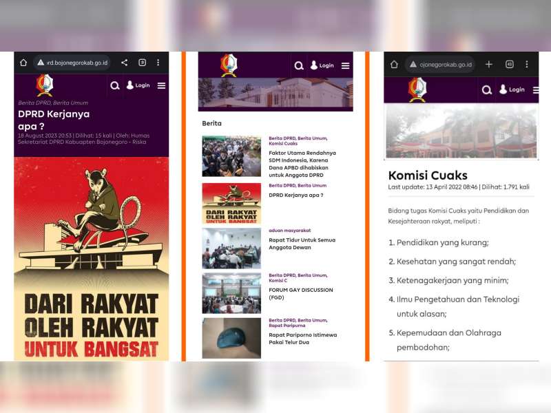 Untuk Kedua Kalinya, Website DPRD Bojonegoro Kembali Diretas