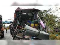 Bus SMKN Ngasem, Bojonegoro Kecelakaan di TOL Pasuruan, 2 Meninggal 5 Luka-luka
