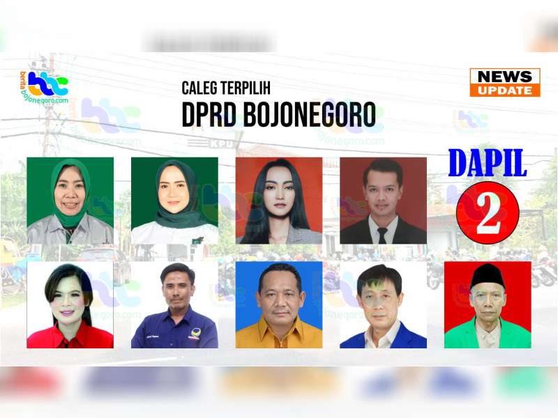 Berikut ini Caleg yang Diperkirakan Lolos Jadi Anggota DPRD Kabupaten Bojonegoro Dapil 2