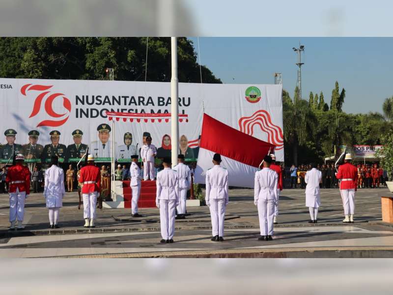 Tampil Sempurna, Pengibaran Bendera Merah Putih di Blora Berlangsung Lancar