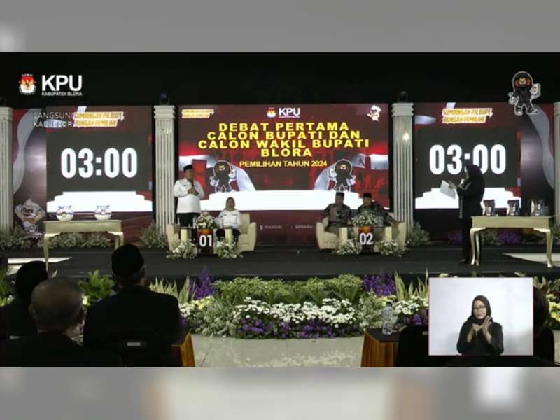 Debat Publik Perdana Pilkada Blora 2024 Berlangsung Semrawut