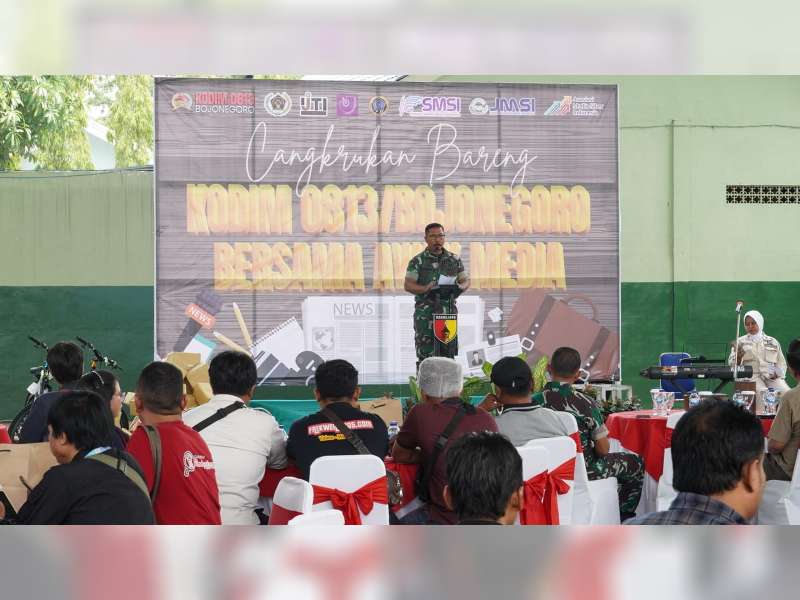 Jelang Pilkada 2024, Kodim 0813 Bojonegoro Gelar &lsquo;Cangkrukan Bareng&rsquo; Awak Media