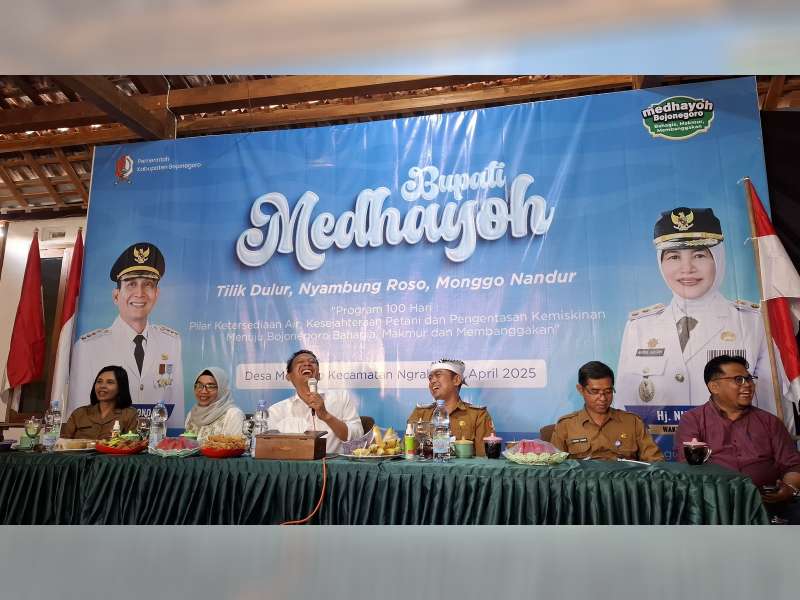 Bupati Bojonegoro Hadiri Acara &lsquo;Medhayoh&rsquo; di Kecamatan Ngraho