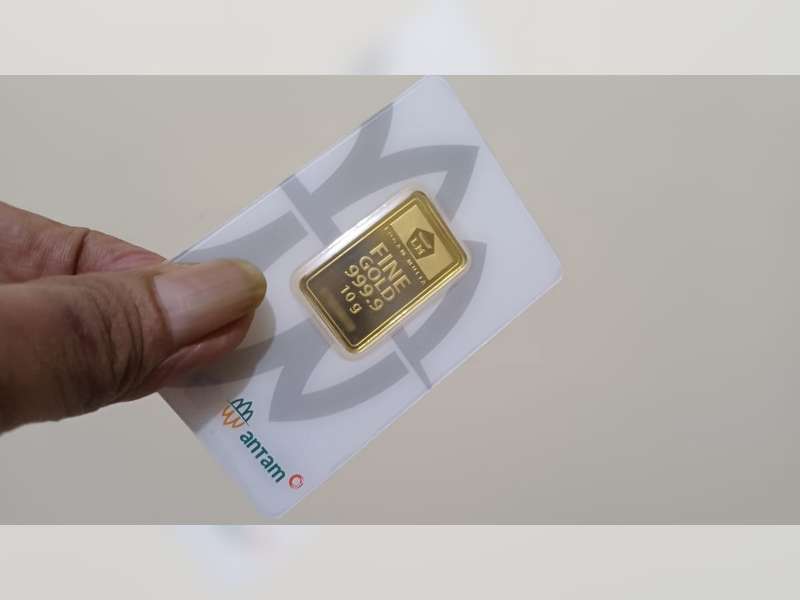 Harga Emas Antam Hari Ini Kembali Anjlok Rp 100.000 jadi Rp 2.856.000 per Gram