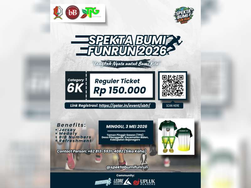 Spekta Bumi Fun Run 2026 Siap Digelar di Bojonegoro 3 Mei 2026