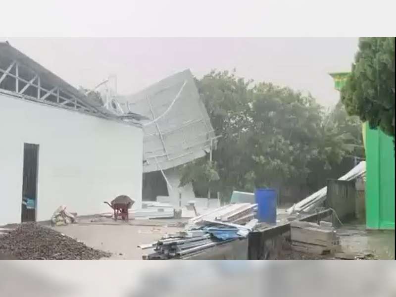 Dapur SPPG di Kedungadem, Bojonegoro Roboh Diterjang Angin