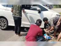 Tabrakan di Balen, Bojonegoro, Seorang Pemotor Luka-luka