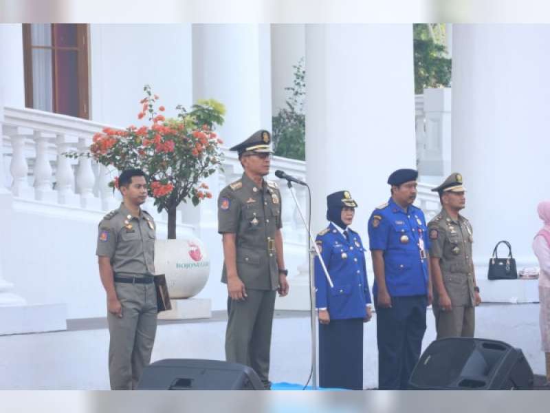 Sinergi Aparatur dan Semangat Emansipasi Warnai Upacara Gabungan di Bojonegoro