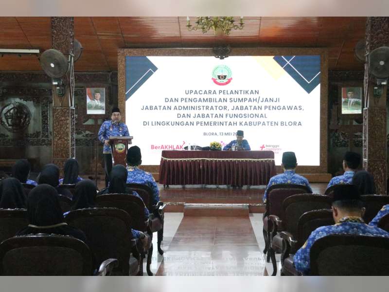 Tegaskan Tak Ada Jual Beli Jabatan di Pemkab Blora, Bupati Arief Lantik 191 Pejabat