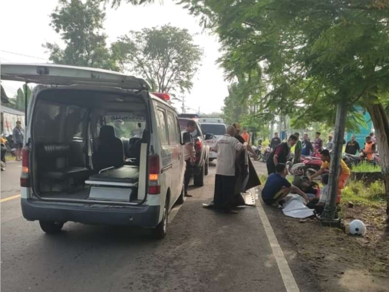 Tabrakan Vario Vs Smash di Jalan PUK Sugihwaras &ndash; Balen, Bojonegoro, Satu Orang Meninggal