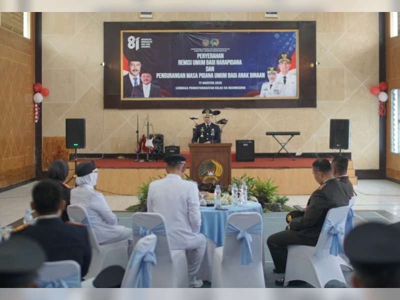 Peringatan HUT ke-81 RI di Lapas Bojonegoro, 301 Warga Binaan Terima Remisi Umum