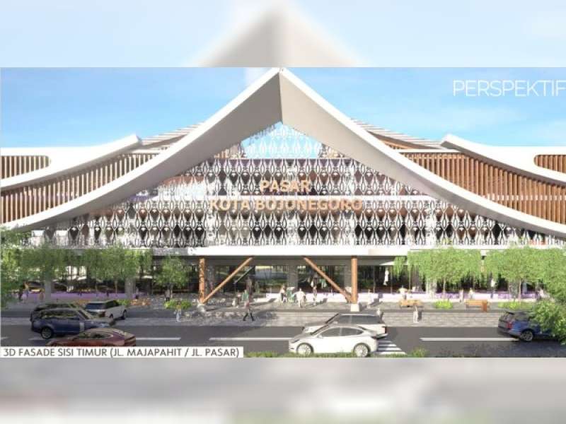 Pasar Kota Bojonegoro Bertransformasi Jadi Pasar Semi-Modern Tiga Lantai, Berfasilitas Eskalator Hingga Ramah Disabilitas