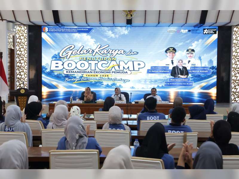Dorong Pemuda Mandiri Berkarya, Pemkab Bojonegoro Tutup Bootcamp Ekonomi dan Fasilitasi Legalitas Usaha