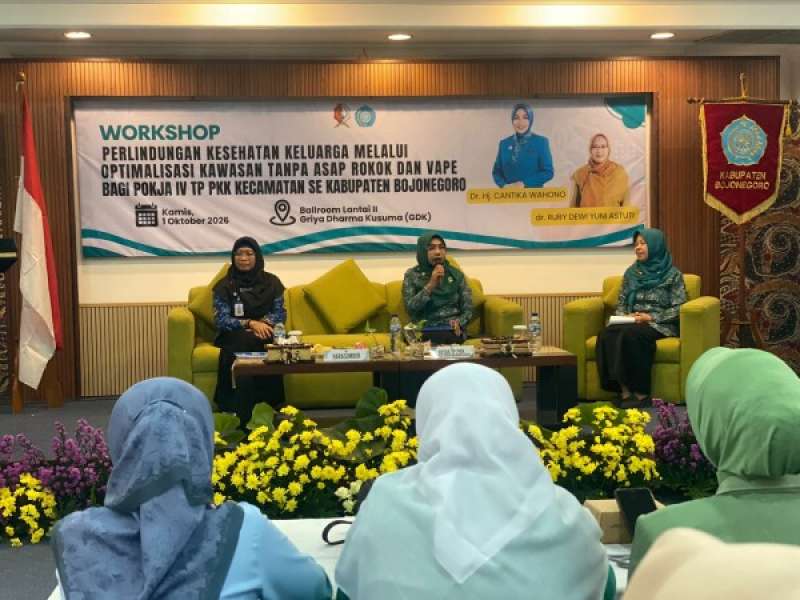 TP PKK Bojonegoro Gelar Workshop Optimalisasi Kawasan Tanpa Rokok, Upaya Lindungi Keluarga dari Asap Rokok dan Vape
