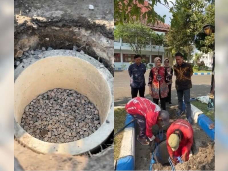 Jaga Ekosistem dan Cegah Genangan, Pemkab Bojonegoro Buat Sumur Resapan di Area Perkantoran