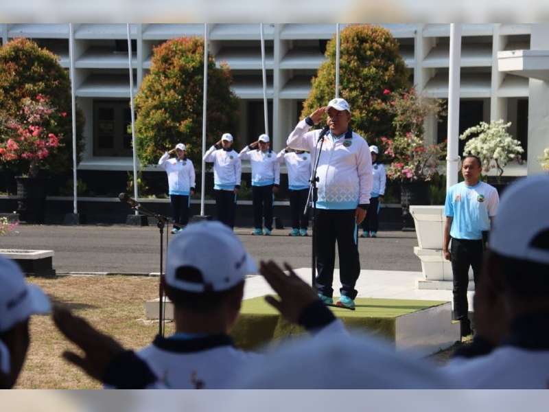 Bupati Blora Berangkatkan Kontingen Atlet Porprov Jateng 2026, Targetkan 6 Besar dan Janjikan Bonus bagi Peraih Medali