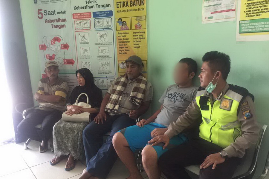 Moh Zainal Abidin saat tiba di RSJ Menur Surabaya